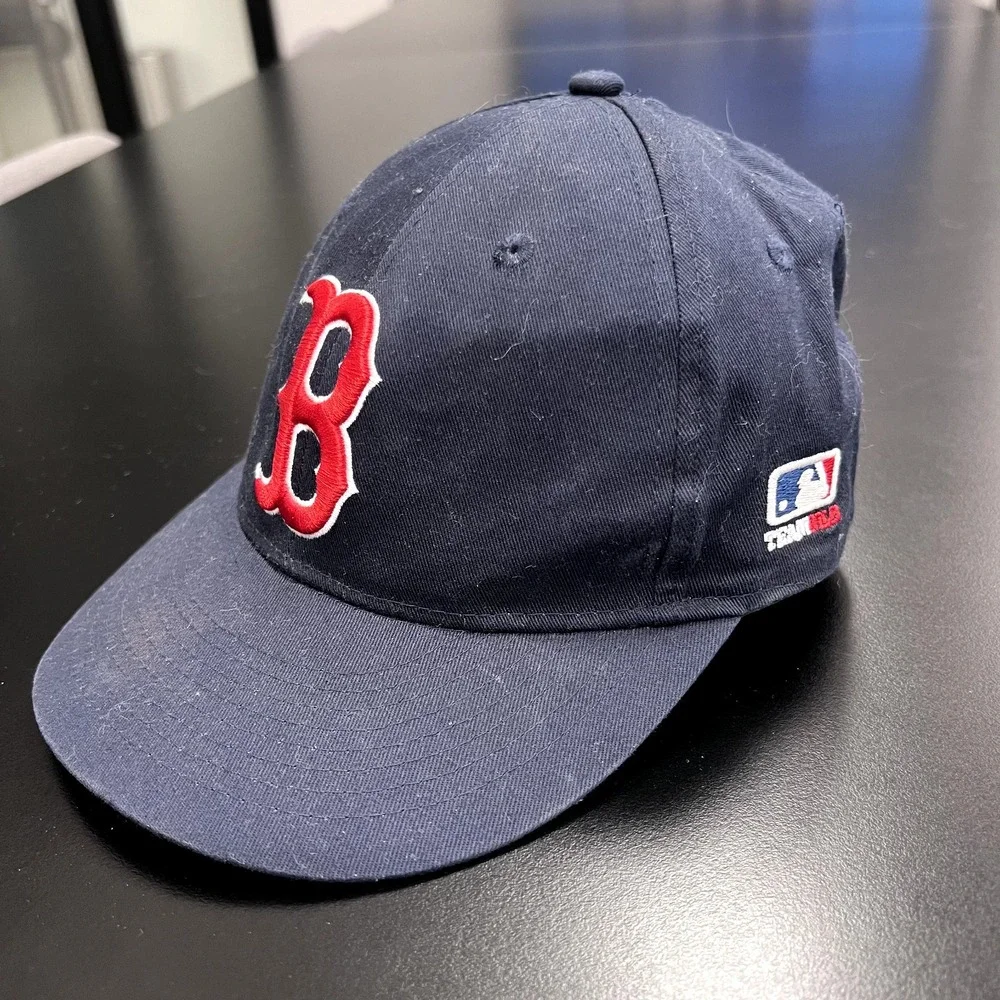 Boston RED‎ SOX Hat Cap Youth Strap Back Navy Blue Baseball Embroidered